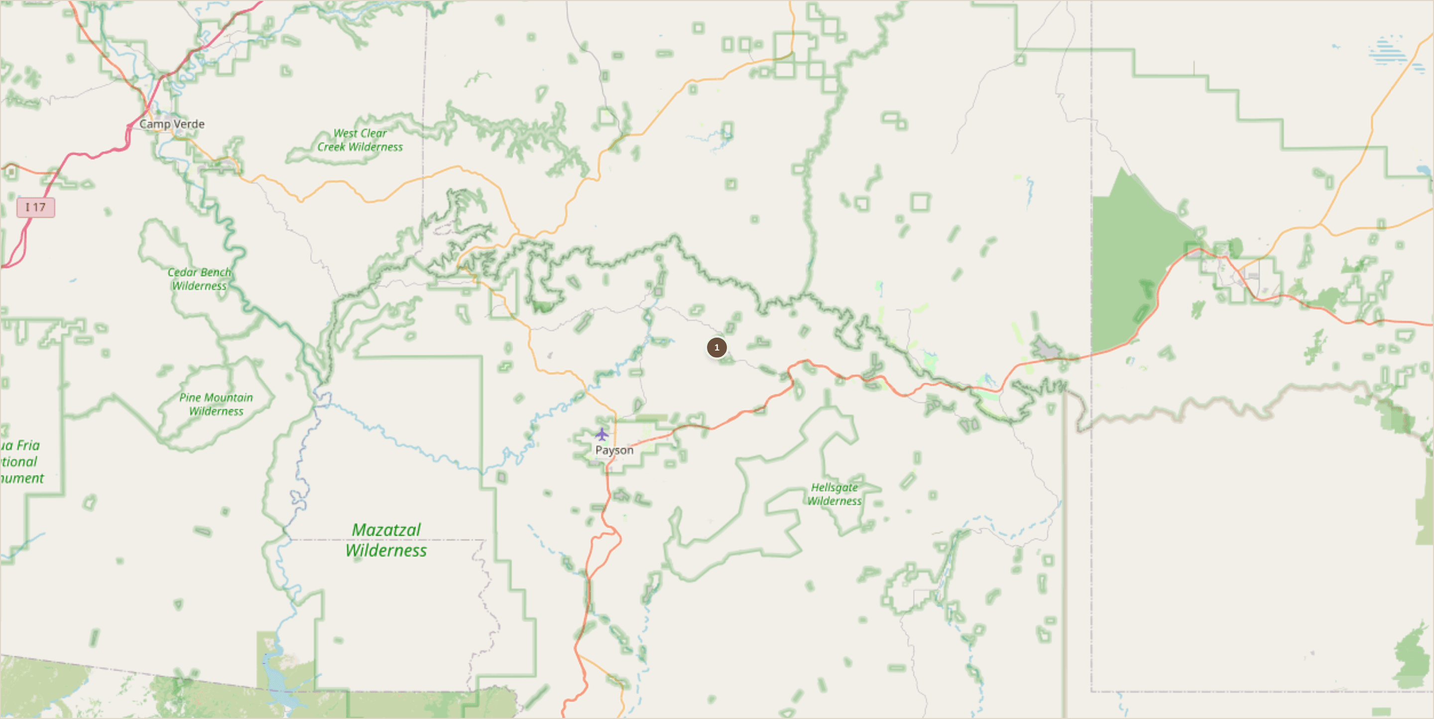 Rockhounding location map for Diamond Point, Arizona